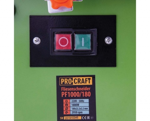 Elektrická řezačka na dlažbu Procraft PF1000/180 | PF 1000/180